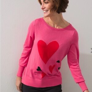 Chico’s Big Heart Pullover Sweater